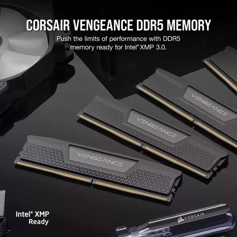 CORSAIR Memoria RAM 32GB (2x16GB) DDR5 DRAM 7200MT/s CL34 Kit de memoria Vengeance - Negro