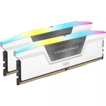 Memoria CORSAIR 32 GB DDR5 (2x16 GB) DRAM 6400mt/s CL36 Kit de memoria Vengeance RGB Blanco