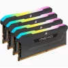 Memoria RAM CORSAIR 64GB DDR4 (4 x 16GB) DRAM 3200MHz C16 Kit de memoria Vengeance RGB Pro SL Negro