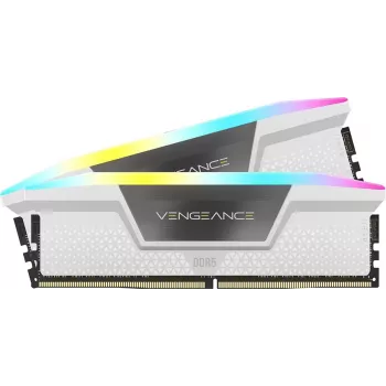 Memoria CORSAIR 32GB DDR5 (2x16GB) DRAM 5200MT/s CL40 Kit de memoria Vengeance RGB - Blanco