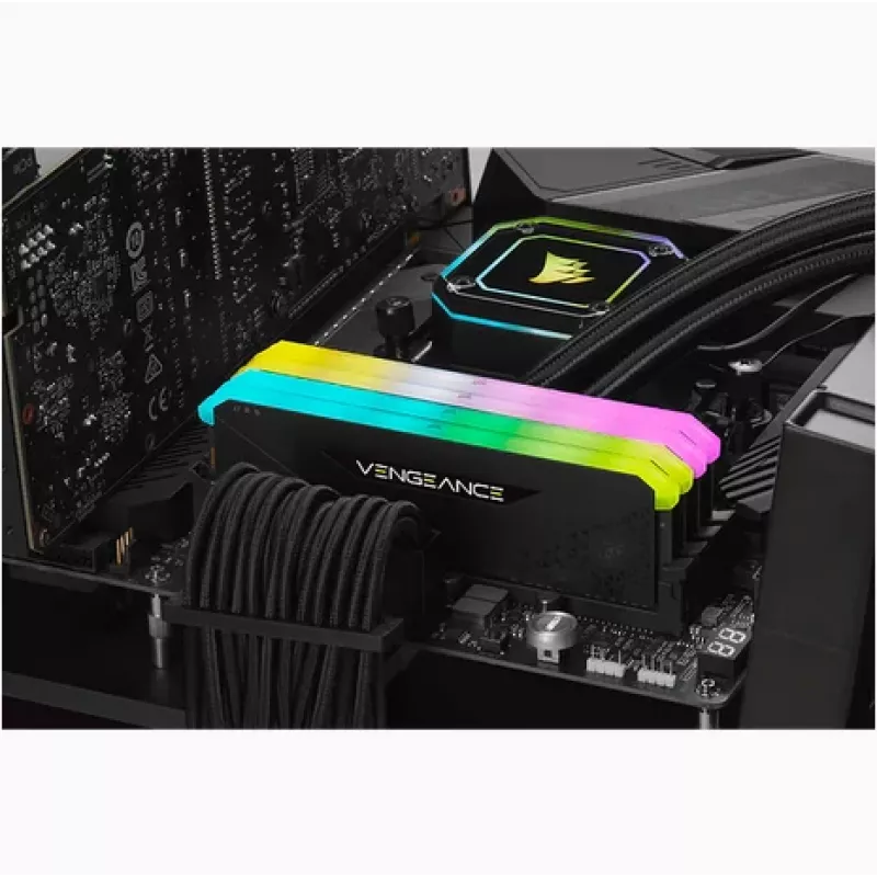 Memoria RAM CORSAIR 16GB DDR4 (1 x 16GB) DRAM 3200MHz C16 Kit de memoria Vengeance RGB RS