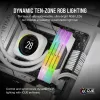 Memoria CORSAIR 64 GB DDR5 (2x32 GB) DRAM 5200 MT/s CL40 Kit de memoria Vengeance RGB Blanco