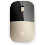HP Z3700 Gold ratón inalámbrico, ambidiestro, óptico, RF Wireless, 1200 DPI, Oro