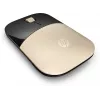 HP Z3700 Gold ratón inalámbrico, ambidiestro, óptico, RF Wireless, 1200 DPI, Oro