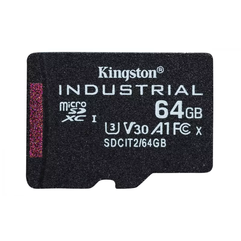 Tarjeta Kingston Technology 64 GB microSDXC Industrial C10 A1 pSLC + adaptador SD