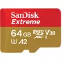 WESTERN DIGITAL Extreme microSDXC 64GB adaptador SD cámaras de acción y drones 170MB/s 80MB/s A2 C10 V30 UHS-I U3