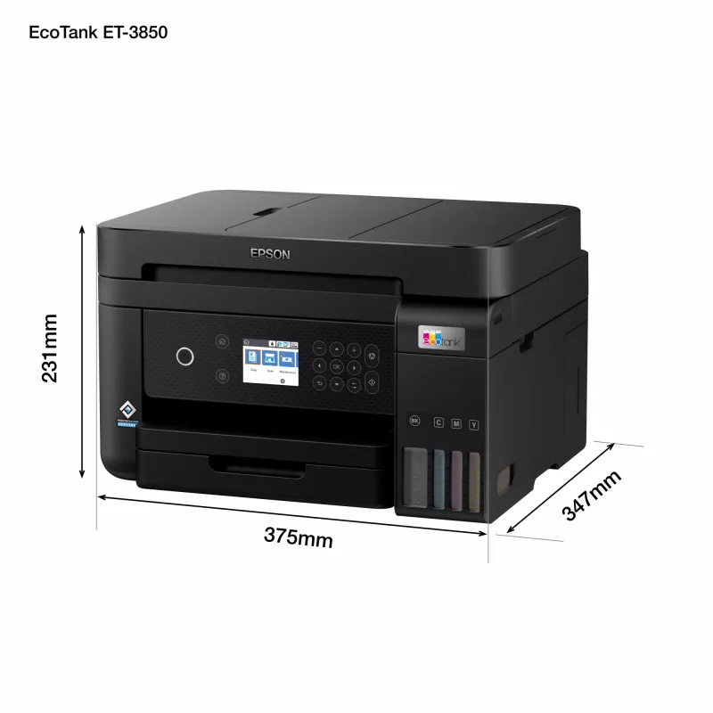 Epson EcoTank ET-3850 Inyección de tinta A4 4800 x 1200 DPI 33 ppm Wi-Fi