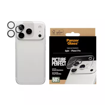 Protector de lente de cámara PanzerGlass iPhone 17 Pro resistente a arañazos y golpes