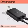 HP 600Q7AA cargador GaN USB-C de 65 W para portátil, 2 × USB-C, 20 V, negro
