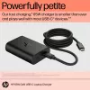 HP 600Q7AA cargador GaN USB-C de 65 W para portátil, 2 × USB-C, 20 V, negro