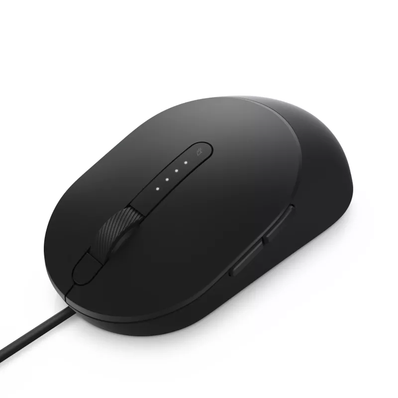 DELL Pro Wired Mouse - MS3220 - Negro, ambidiestro, láser, USB Type-A, 3200 DPI, 2 ms, Negro