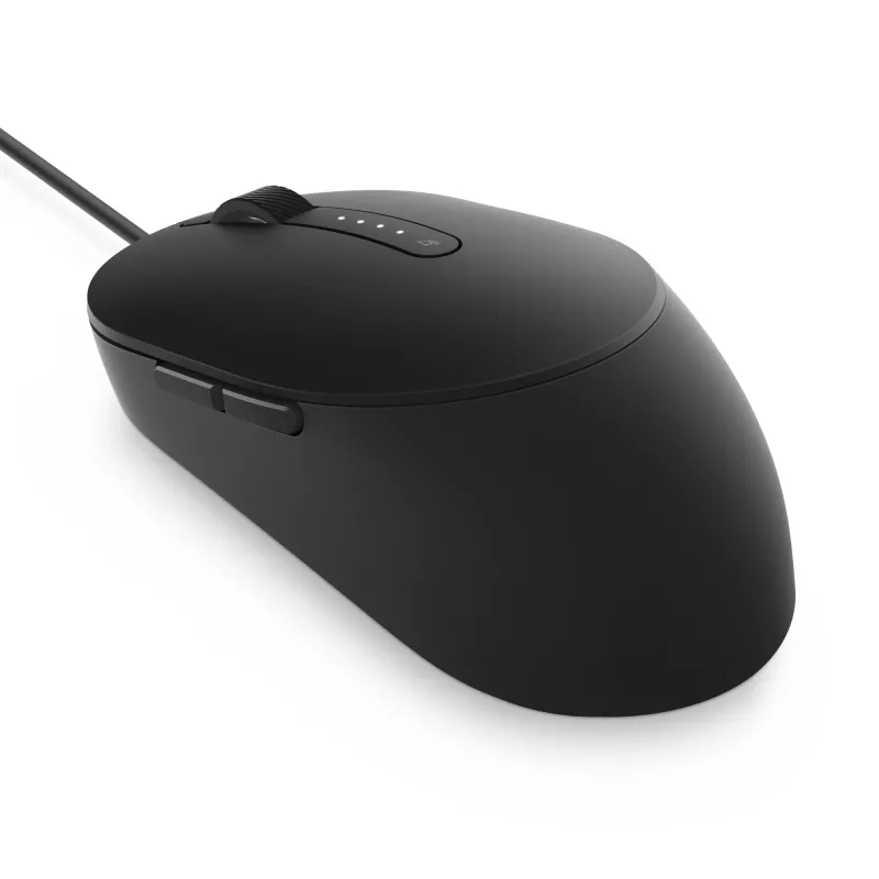 DELL Pro Wired Mouse - MS3220 - Negro, ambidiestro, láser, USB Type-A, 3200 DPI, 2 ms, Negro