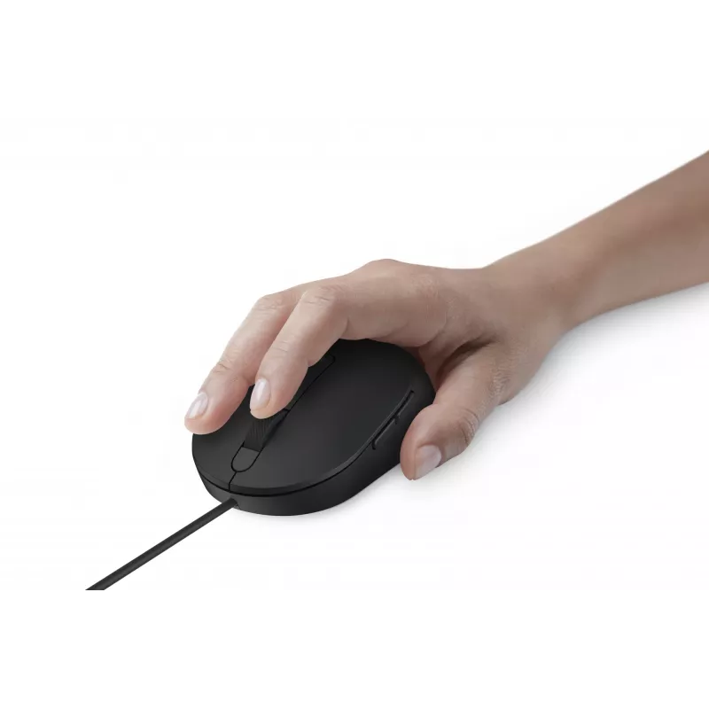DELL Pro Wired Mouse - MS3220 - Negro, ambidiestro, láser, USB Type-A, 3200 DPI, 2 ms, Negro