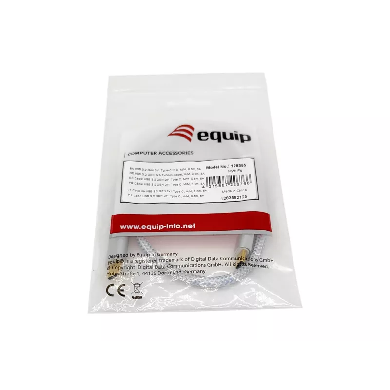 Equip USB 3.2 Gen 2 Type-C a C, M/M, 1 m, 5A