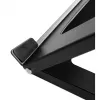 Soporte para portátil y tablet Manhattan, ajustable (5 posiciones), apto para todas las tablets y portátiles hasta 15,6 pulgadas, portátil y ligero, acero, negro, garantía de por vida