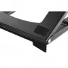Soporte para portátil y tablet Manhattan, ajustable (5 posiciones), apto para todas las tablets y portátiles hasta 15,6 pulgadas, portátil y ligero, acero, negro, garantía de por vida