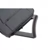 Soporte para portátil y tablet Manhattan, ajustable (5 posiciones), apto para todas las tablets y portátiles hasta 15,6 pulgadas, portátil y ligero, acero, negro, garantía de por vida