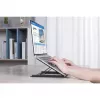 Soporte para portátil y tablet Manhattan, ajustable (5 posiciones), apto para todas las tablets y portátiles hasta 15,6 pulgadas, portátil y ligero, acero, negro, garantía de por vida