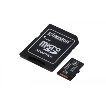 Kingston Technology 16GB microSDHC Industrial C10 A1 tarjeta pSLC + Adaptador SD