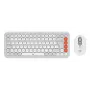 Logitech POP Icon Combo Teclado y ratón Universal Bluetooth QWERTY US International Naranja Blanco