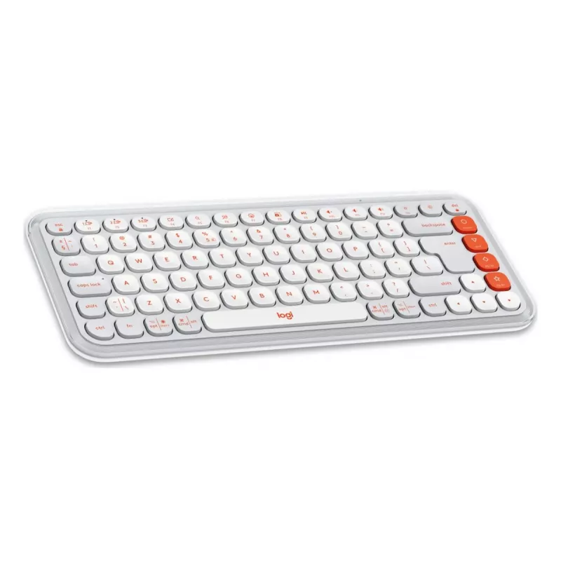 Logitech POP Icon Combo Teclado y ratón Universal Bluetooth QWERTY US International Naranja Blanco
