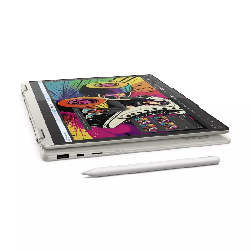 Lenovo Yoga 7 2-in-1 14AKP10 Copilot+ PC AMD Ryzen™ AI 7 350 Híbrido (2-in-1) 35,6 cm (14 inch) Pantalla táctil 2.8K 16 GB LPDDR5x-SDRAM 1 TB SSD Wi-Fi 7 (802.11be) Windows 11 Home Alemán Gris