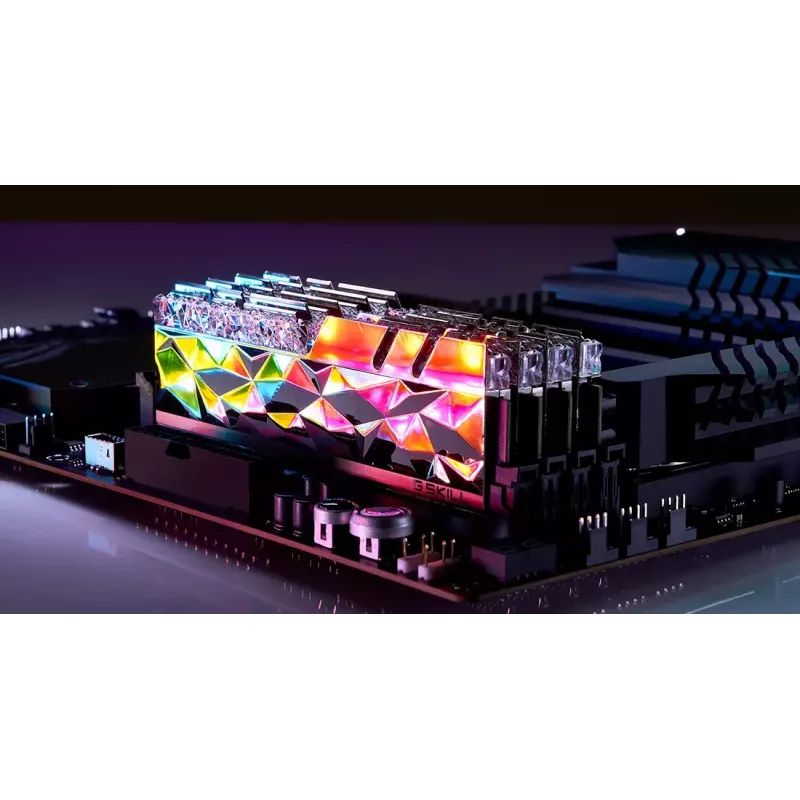 DIMM 64 GB DDR4-3600 (4x 16 GB) Quad-Kit, memoria RAM plateada, F4-3600C16Q-64GTESC, Trident Z Royal Elite, INTEL XMP