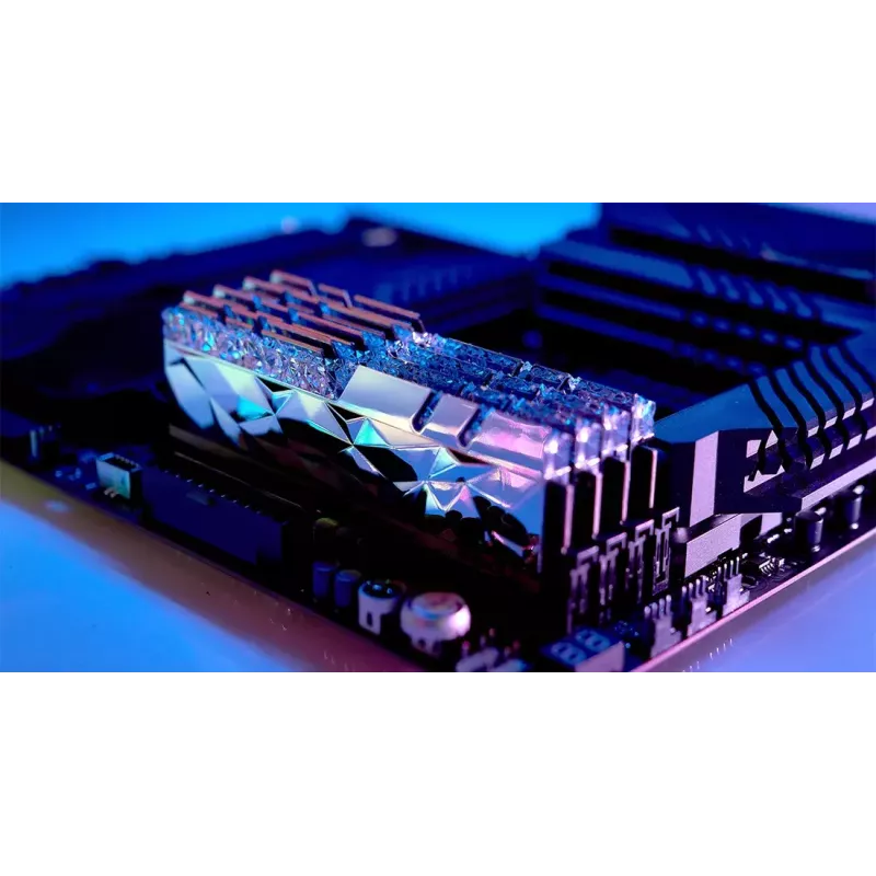 DIMM 64 GB DDR4-3600 (4x 16 GB) Quad-Kit, memoria RAM plateada, F4-3600C16Q-64GTESC, Trident Z Royal Elite, INTEL XMP