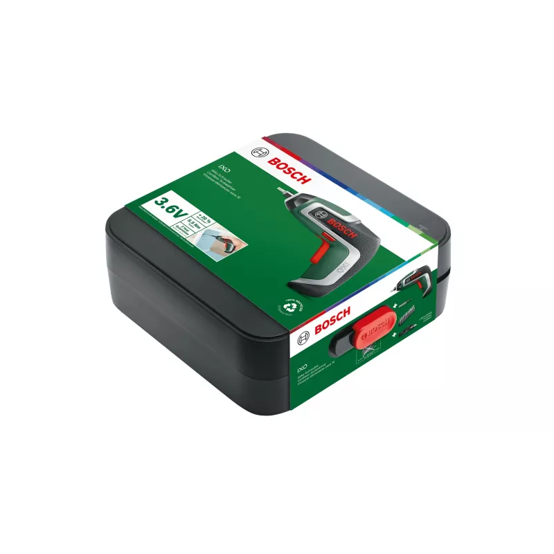 Bosch IXO 7 0 603 9E0 000 atornillador a batería, 3,6 V, portapuntas magnético, negro