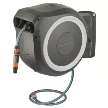 Manguera enrollable de pared Gardena RollUp Automatic negro gris