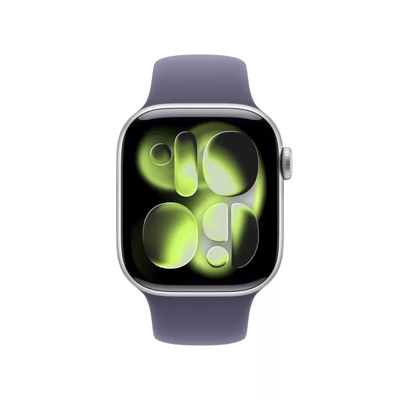 APPLE Watch Series 11 GPS + Cellular 42mm Caja de aluminio Plata con correa deportiva Purple Fog S/M