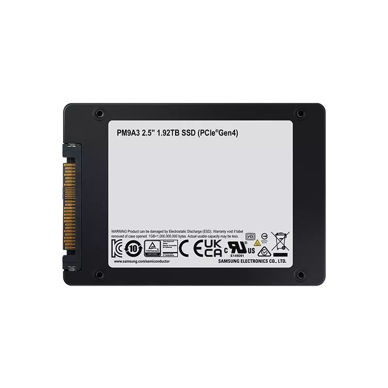 Samsung PM9A3 1,92 TB 2,5 pulgadas PCI Express 4.0 NVMe V-NAND TLC