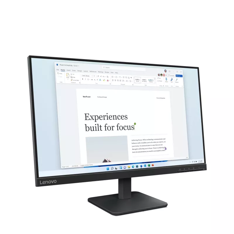 Lenovo L24-4e Monitor de ordenador 60,5 cm (23,8 pulgadas) 1920 x 1080 píxeles Full HD LCD Negro