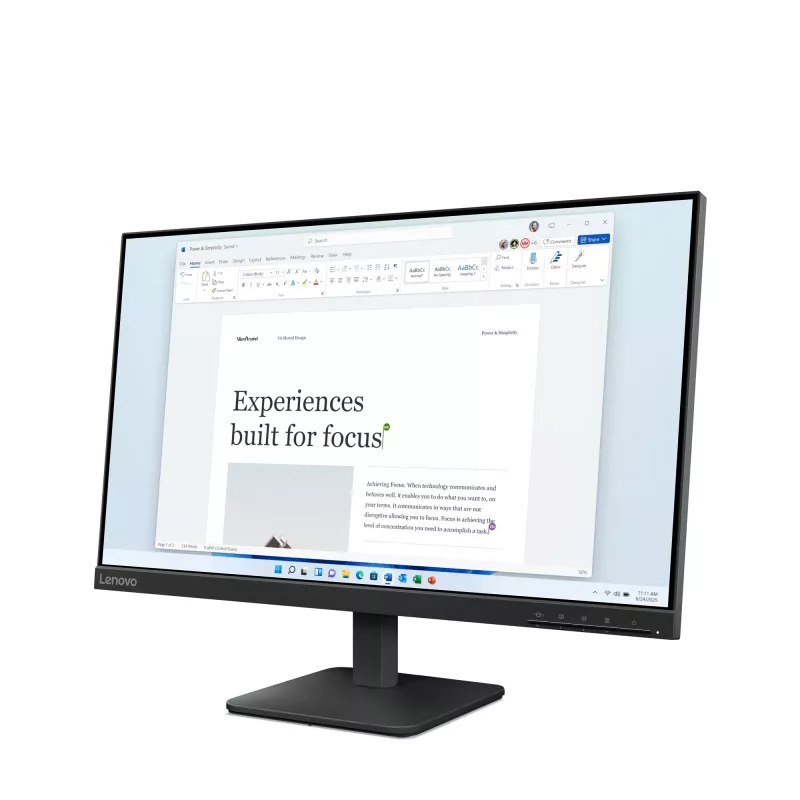 Lenovo L24-4e Monitor de ordenador 60,5 cm (23,8 pulgadas) 1920 x 1080 píxeles Full HD LCD Negro