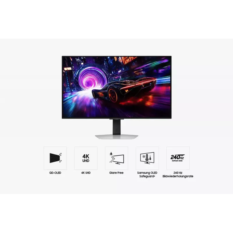 Samsung S32FG814SU Monitor de ordenador 81,3 cm (32 pulgadas) 3840 x 2160 píxeles 4K Ultra HD OLED Plata