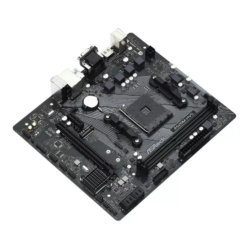 Placa base ASRock A520M-HVS AM4 AMD A520 2 X DDR4 USB 3.2 SATA 3 7.1ch HD Audio mATX
