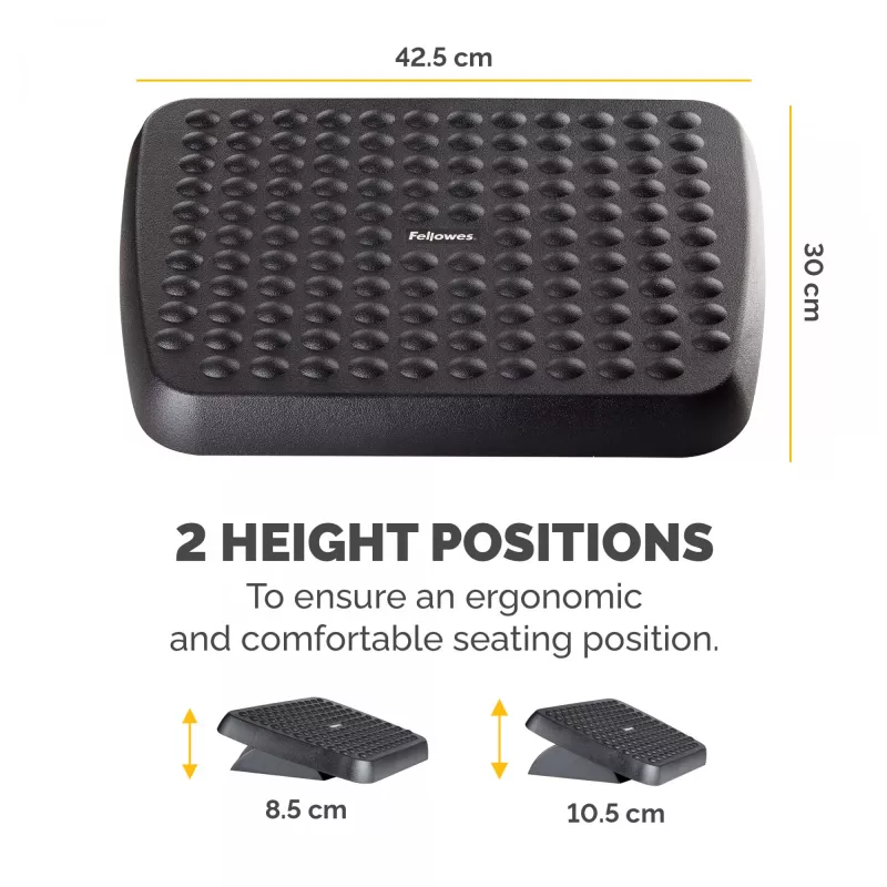 Fellowes Standard reposapiés, negro