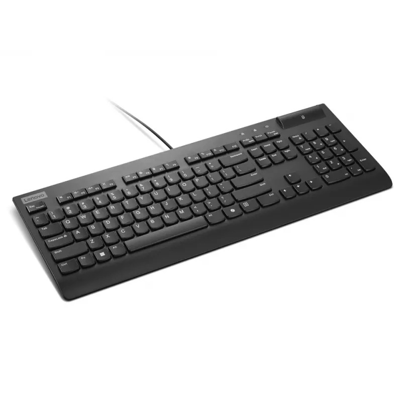 Teclado con cable de tamaño completo con lector de tarjetas Lenovo Smartcard Wired II — distribución alemana, USB, 106 teclas, negro
