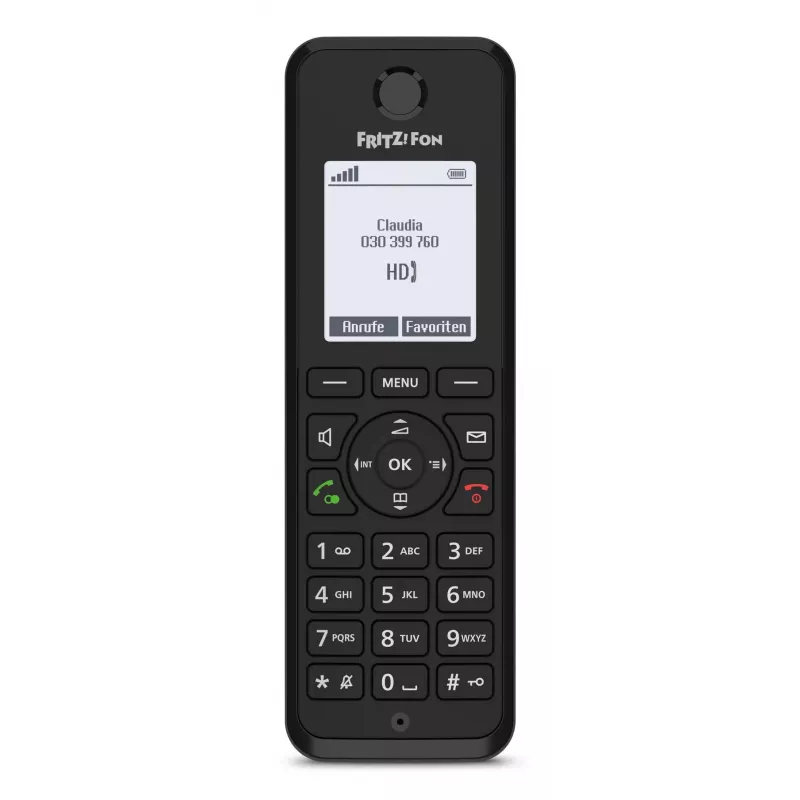 Teléfono DECT FRITZ Fon M3 Terminal inalámbrico Identificador de llamadas Negro