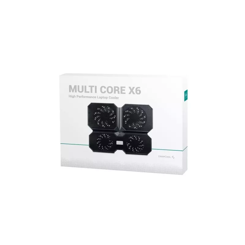 Base refrigeradora DeepCool MULTI CORE X6 — 4 ventiladores, para portátiles de 15,6