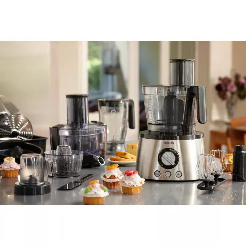 Robot de cocina Philips HR7778/00 3,4 L bol, 1300 W, 32 funciones, 12 velocidades, Acero inoxidable