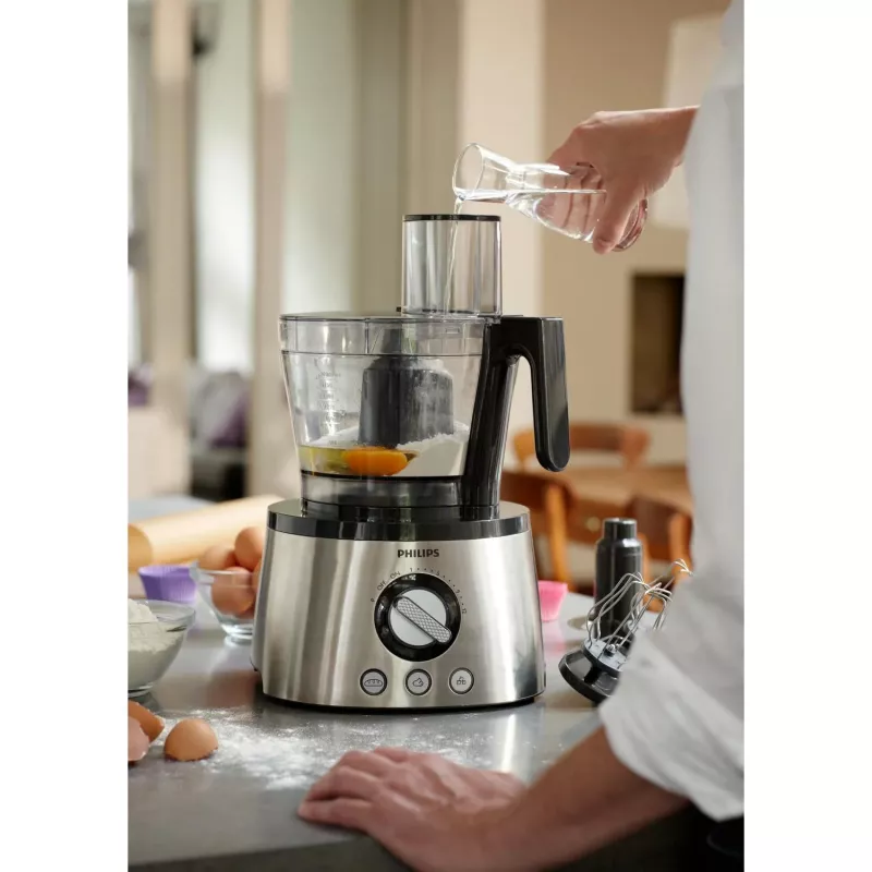 Robot de cocina Philips HR7778/00 3,4 L bol, 1300 W, 32 funciones, 12 velocidades, Acero inoxidable