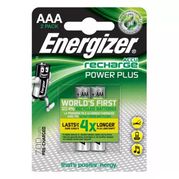 Energizer Recharge Power Plus AAA/HR03 pilas recargables, NiMH, 700 mAh, 1,2 V, 2 uds.