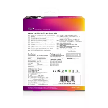 Disco duro externo Silicon Power Armor A80 2 TB USB 3.2