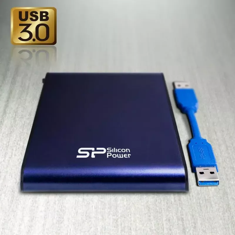 Silicon Power Armor A80 disco duro externo, 2 TB, 2,5 pulgadas, USB 3.1 Gen 1, azul