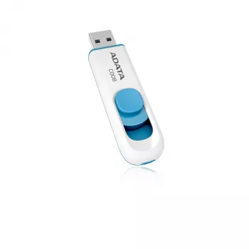 Memoria USB ADATA C008 64 GB USB Type-A 2.0 — azul/blanco, mecanismo deslizante