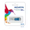 Memoria USB ADATA C008 64 GB USB Type-A 2.0 — azul/blanco, mecanismo deslizante