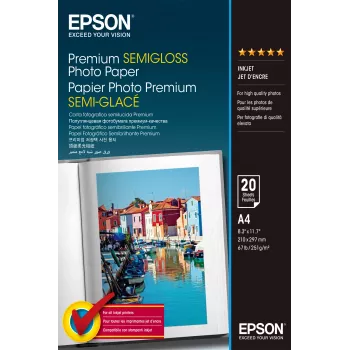 Papel fotográfico semibrillante Premium Epson – A4 – 20 hojas