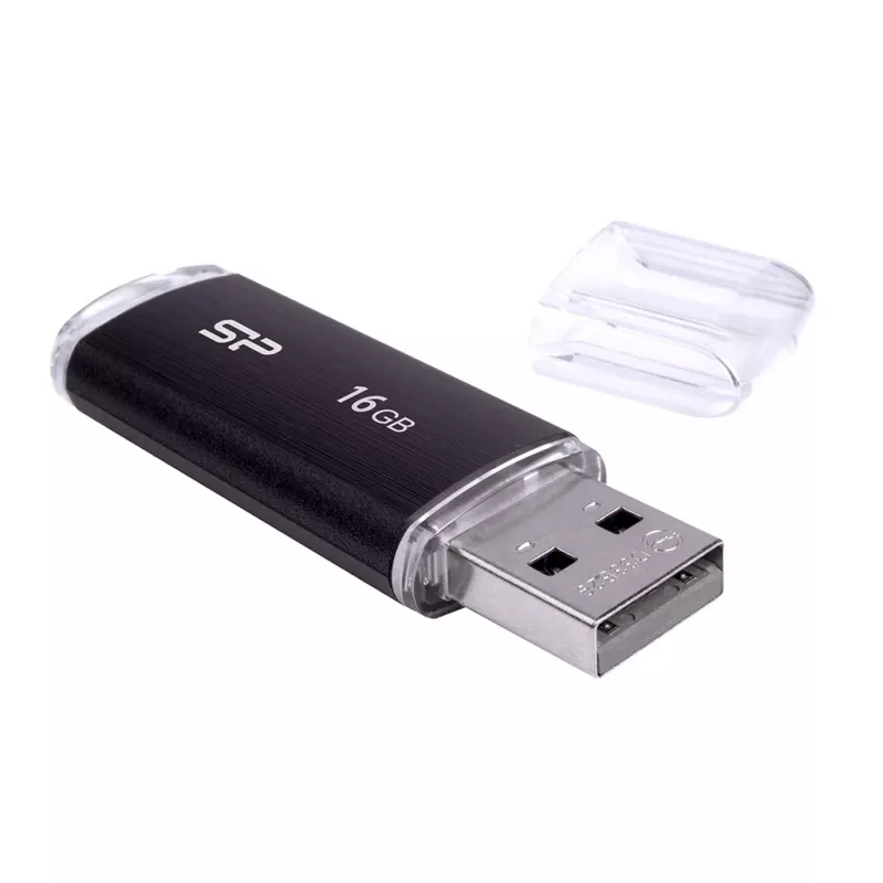 SILICON POWER Ultima U02 - 16GB Memoria USB - USB 2.0 - negra (moq-30)