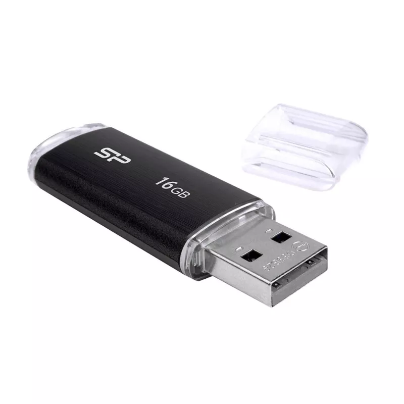 SILICON POWER Ultima U02 - 16GB Memoria USB - USB 2.0 - negra (moq-30)